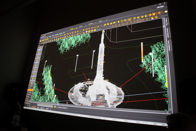 Brīvības pieminekļa izgaismošanas projektu veidoja arhitekts Austris Mailītis, gaismu mākslinieks Normunds Bļasāns un datorgrafiķis, videoprojekciju mākslinieks Māris KalveFoto no Brīvības pieminekļa izgaismošanas fonda arhīva